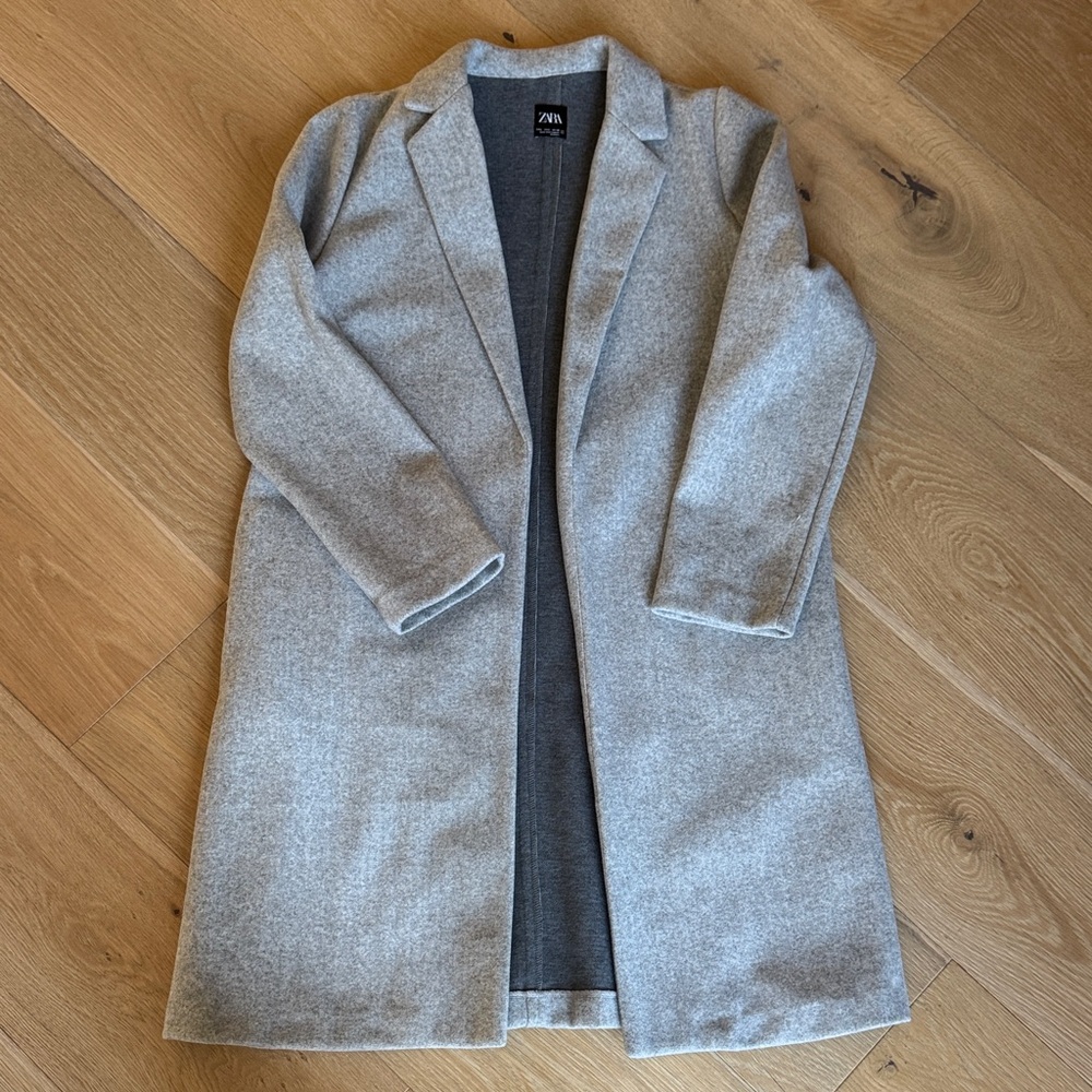 Zara Light Gray Trench Coat